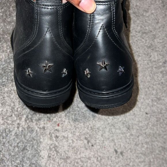 Women’s Jimmy Choo Colt Star Studdedd Leather High Top Tennis Shoes - Picture 5 of 11